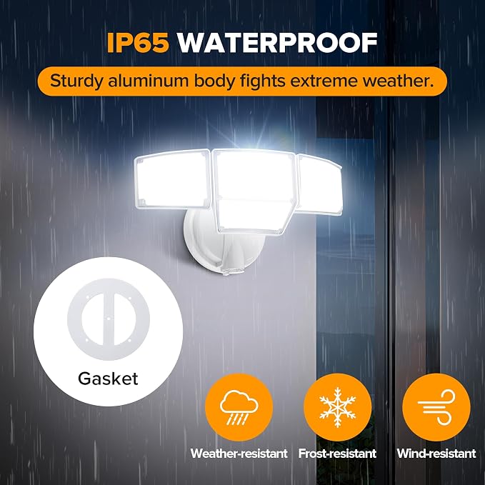 LUTEC 80W Dusk to Dawn Flood Lights Outdoor, 9000LM Super Bright LED Security - Image 6