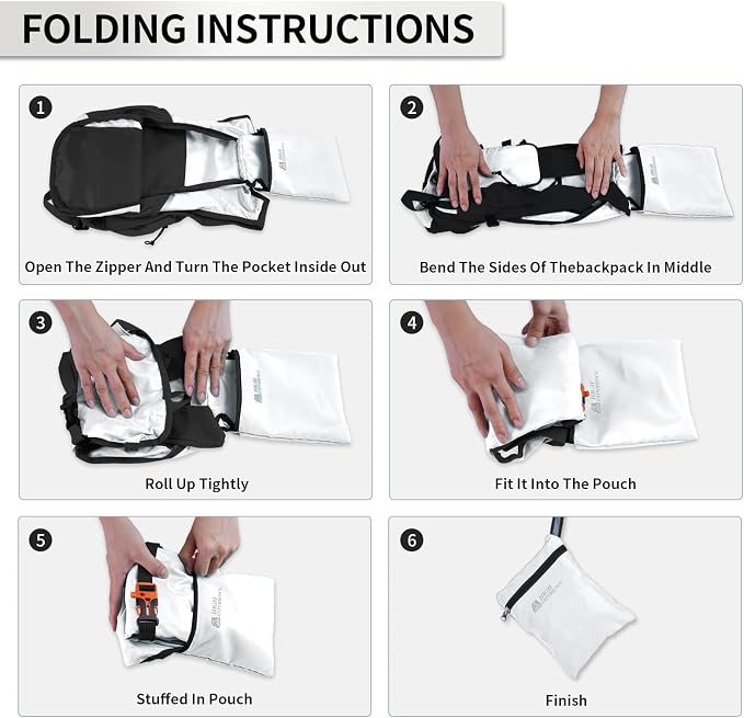 Hiking Backpack 10L/15L Small Daypack Lightweight Packable Travel Foldable - Image 6