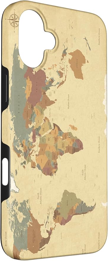 Globe Map Smartphone Cell Cover Gift World Map Pattern Phone Case - Image 3