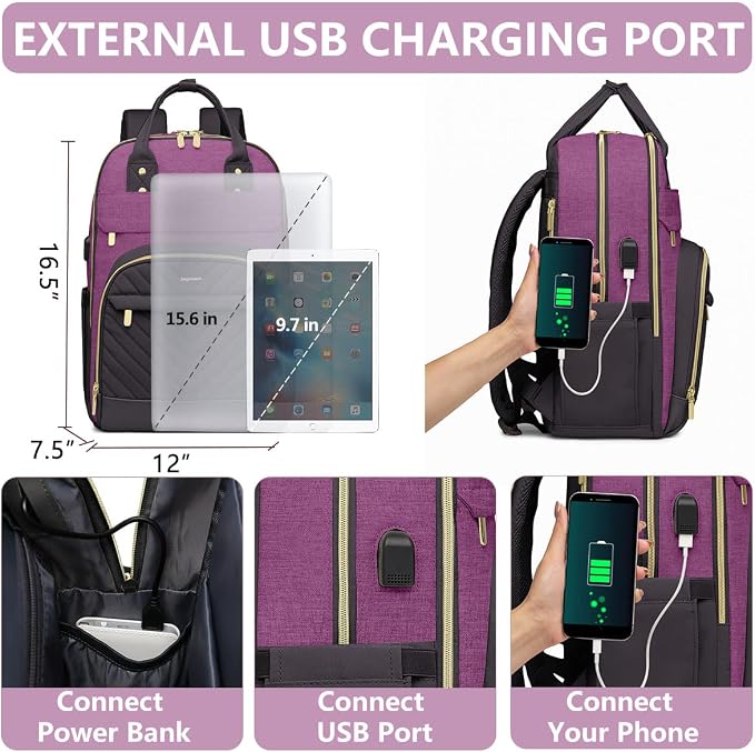 Laptop Backpack for Women Work Bag - Image 4