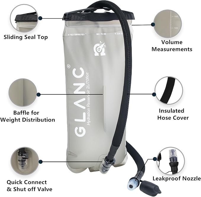 GLANC Hydration Bladder - 2L Water Bladder - Image 5