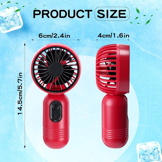 Rossesay 6 Pcs Mini Portable Fan Bulk Cute Handheld Lightweight Small Little - Image 2