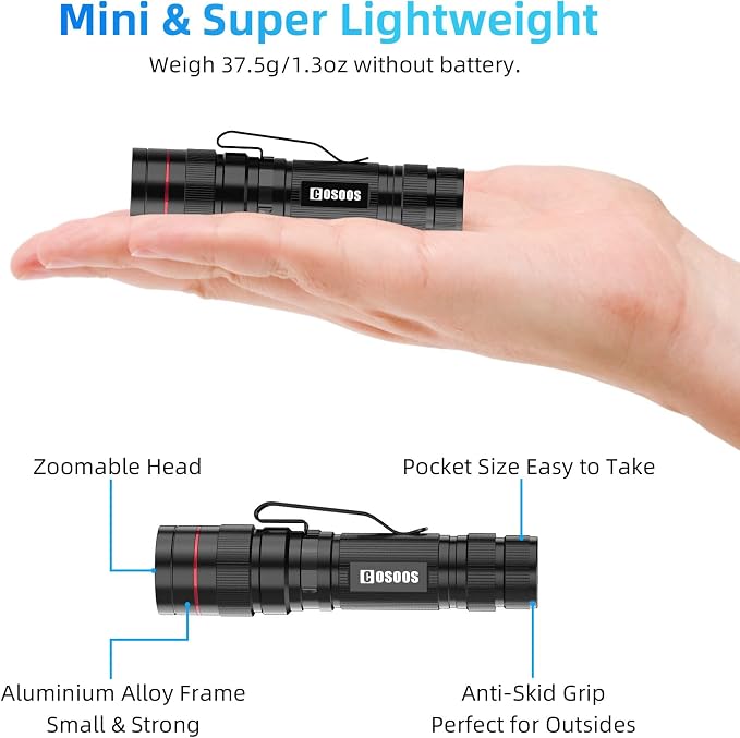 COSOOS 3 Mini LED Tactical Flashlights - Image 5