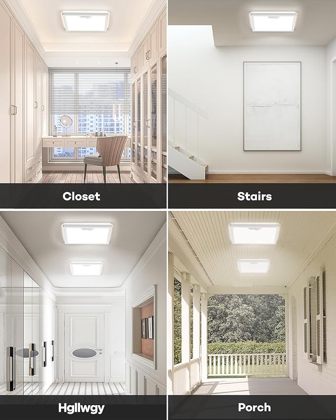 Annaror 12in Motion Sensor Ceiling Light Wired, 3000K 4000K 5000K Selectable - Image 7