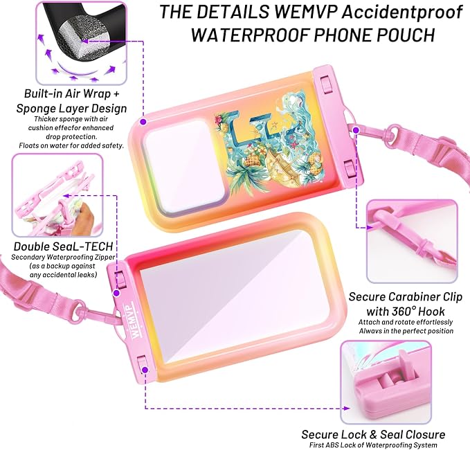 Personalized Initial Waterproof Phone Pouch Case - Image 3