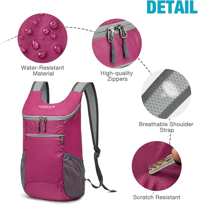 G4Free Lightweight Packable Hiking Backpack - Image 6