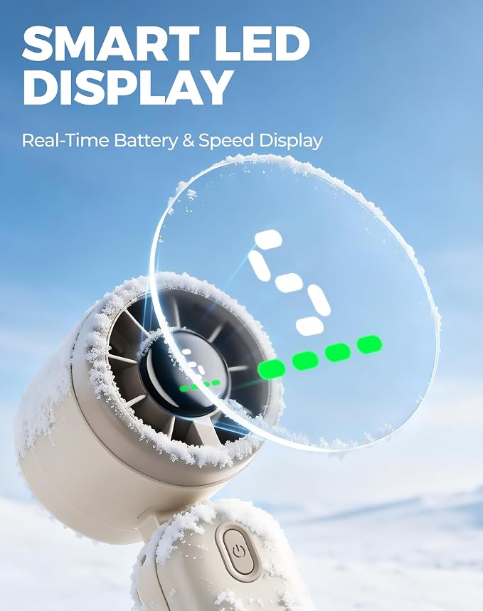 Diveblues Handheld Fan, 30ft/s Mini Portable Turbo Fan, 4000mAh Personal Fan - Image 8