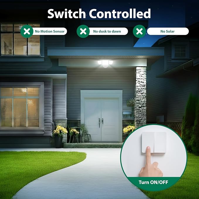 65W LED Flood Light Outdoor, 6500 Lumen Super Bright Security Lights, 3 - Image 3