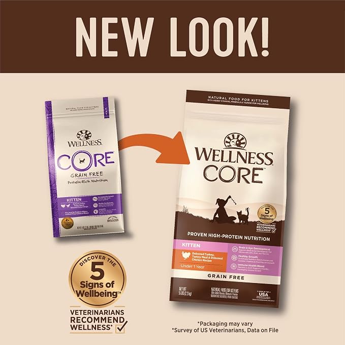 Wellness CORE Kitten Dry Cat Food, Grain Free Kibble, Turkey Meal and Chicken - Image 3