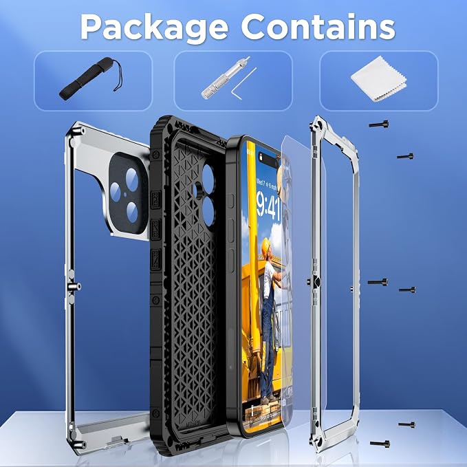 Mitywah Waterproof Case for iPhone 16 Plus, Shockproof Heavy Duty Case - Image 6