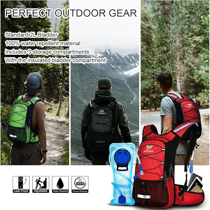 Mothybot Hydration Pack, Insulated Hydration Backpack - Image 5
