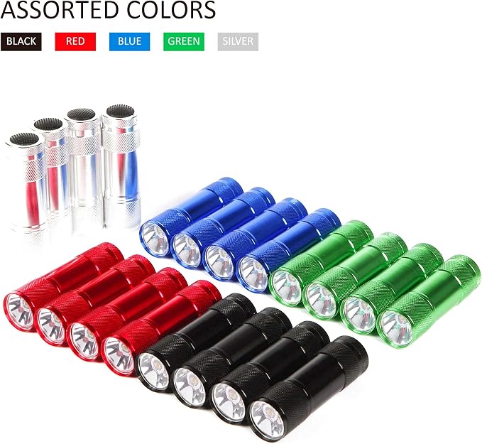 FASTPRO 20-Pack 100 Lumen Super Bright Aluminum LED Flashlights Set, - Image 3