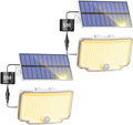 Peasur 2 Pack Solar Motion Lights Outdoor, 318 LED Solar Security Light by Peasur