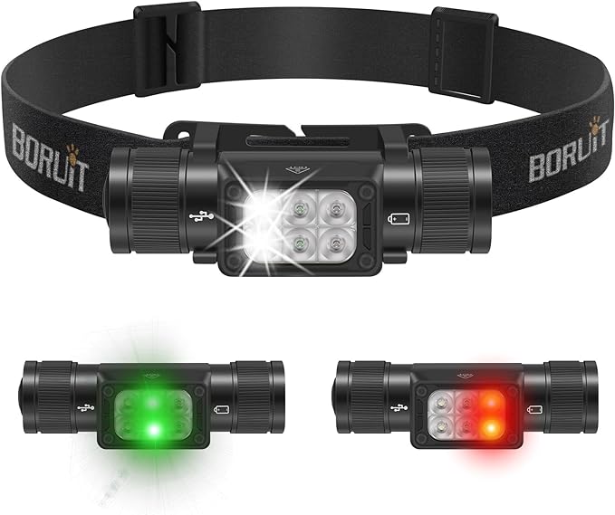 BORUIT HP360 LED Rechargeable Headlamp by BORUIT