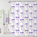 Purple Bow Shower Curtain by Caheansi
