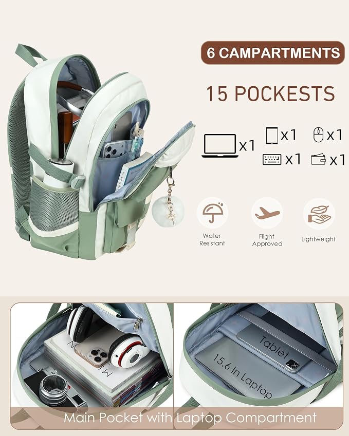 Hidds Laptop Backpack For College Women Elementary Middle High School Bag Teen - Image 3