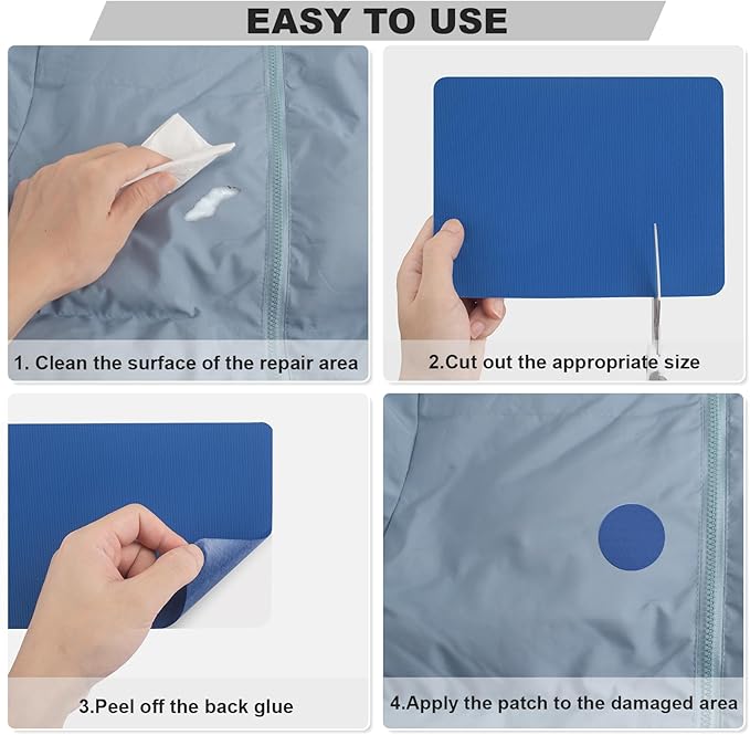 OAZ 8 Pieces 7.87 x 5.9 inch Nylon Repair Patches Nylon Fabric Patch - Image 6
