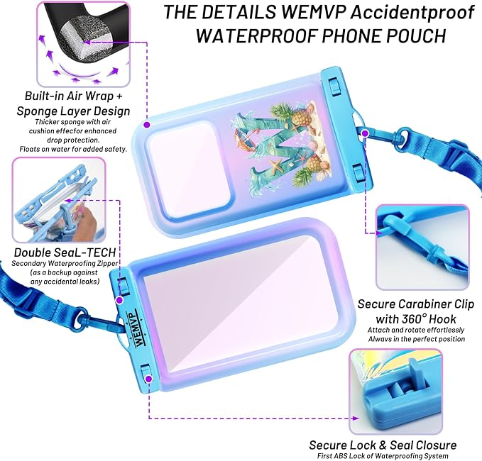 Personalized Initial Waterproof Phone Pouch Case - Image 3