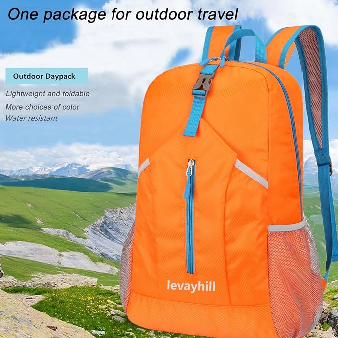 levayhill 25L Foldable Hiking Backpack Lightweight Packable Basic-Daypack - Image 4