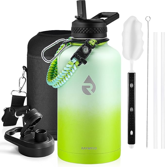 RAYMYLO Insulated Water Bottle 64 oz, Triple Wall Vacuum Stainless Steel by RAYMYLO