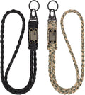 2pcs Heavy Duty Braided Paracord Lanyard Keychains by VNVETYTO