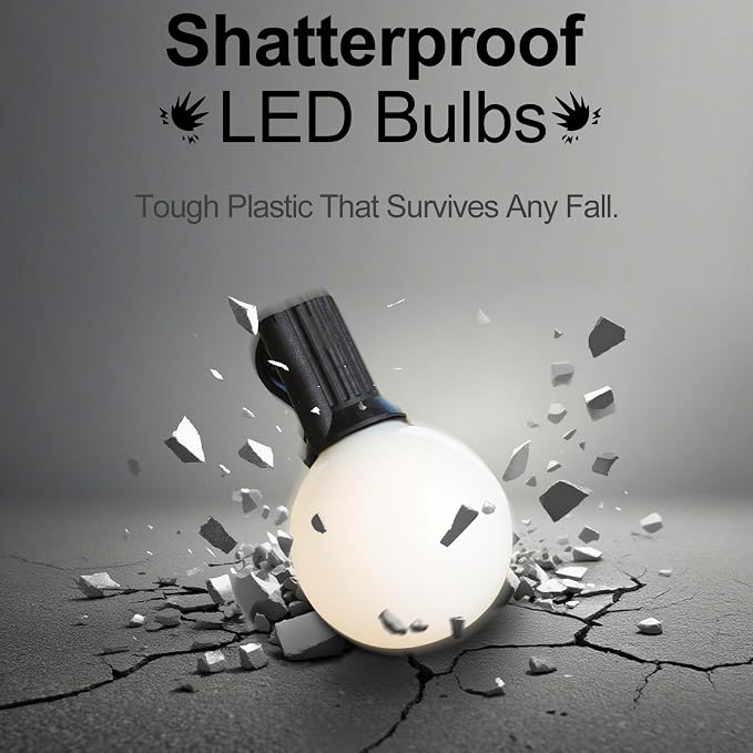 Lightdot 200FT Outdoor String Lights, LED Bistro String Lights - Image 7
