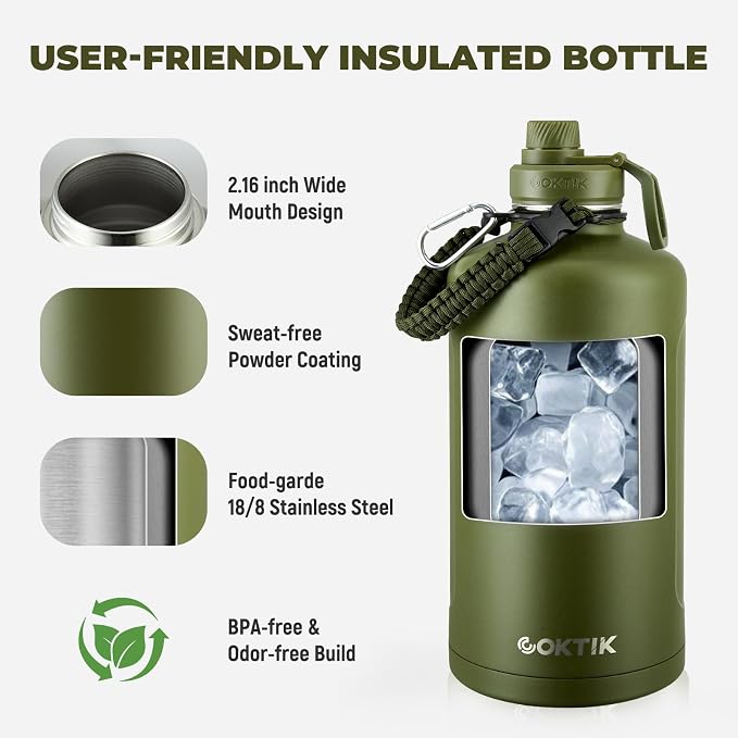 COKTIK 128oz Insulated Water Bottle - Image 2