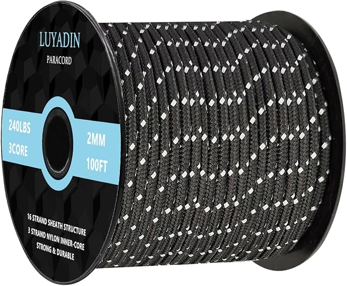 Reflective Paracord 240lb by LUYADIN