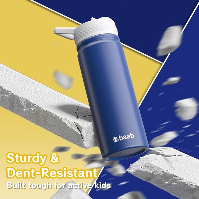 baab 18oz Kids Water Bottle, Insulated Water Bottle - Image 6