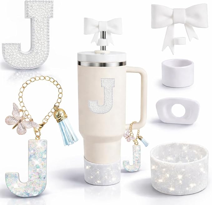 6PCS White Stanley Cup Accessories Set Fit by MOTEERLLU