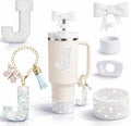 6PCS White Stanley Cup Accessories Set Fit by MOTEERLLU