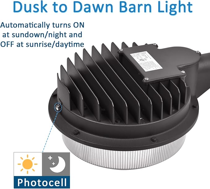 100W LED Barn Light, SZGMJIA Dusk to Dawn Outdoor Yard Light - Image 3