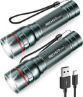 Rechargeable Flashlights High Lumens, G1000 Super Bright Flash Light 2 Pack by RECHOO