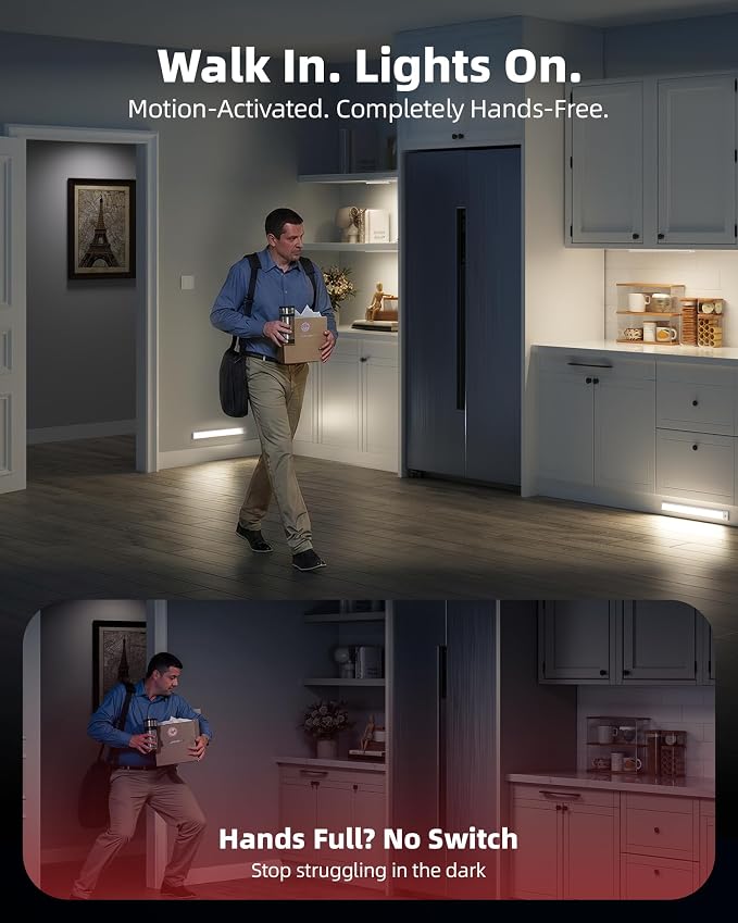 Under Cabinet Lighting Wireless, Rechargeable Battery Motion Sensor Light Indoor - Image 5