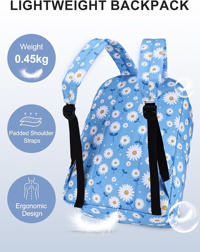 VASCHY Backpack for School, Lightweight Water Resistant Bookbag Casual Daypack - Image 5