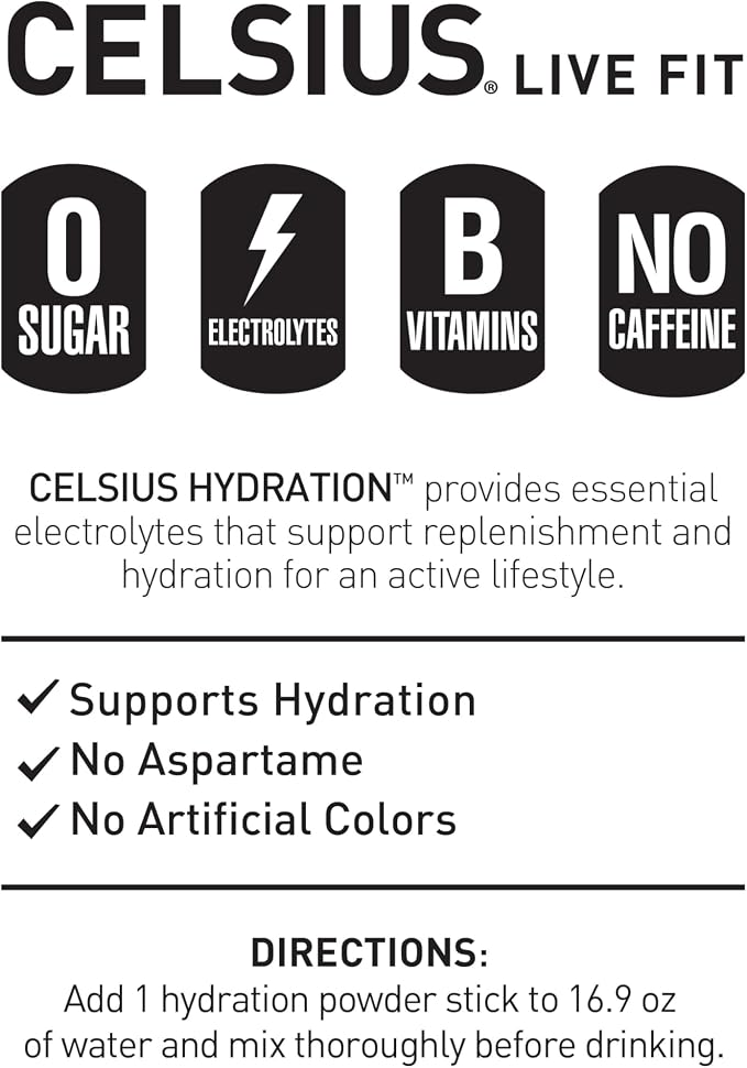 CELSIUS HYDRATION™ Arctic Cherry, Sugar Free Electrolyte Hydration Drink Mix - Image 4
