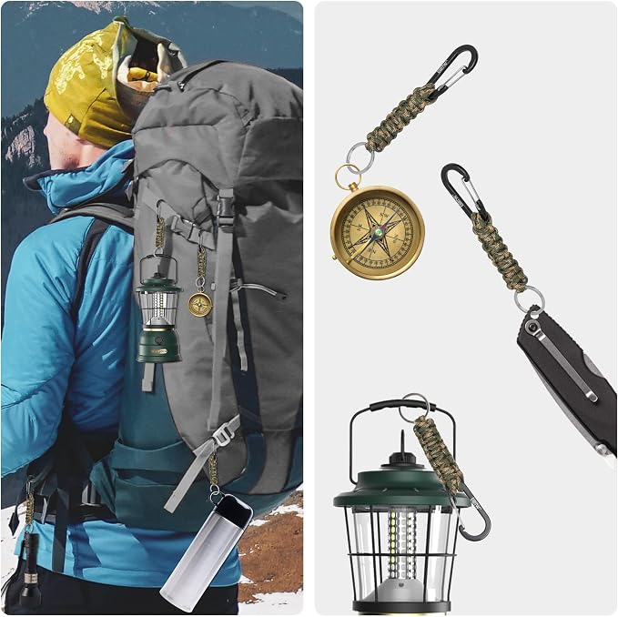 EOTW Paracord Keychain for Men Women Paracord Carabiner Backpack Keychain - Image 2