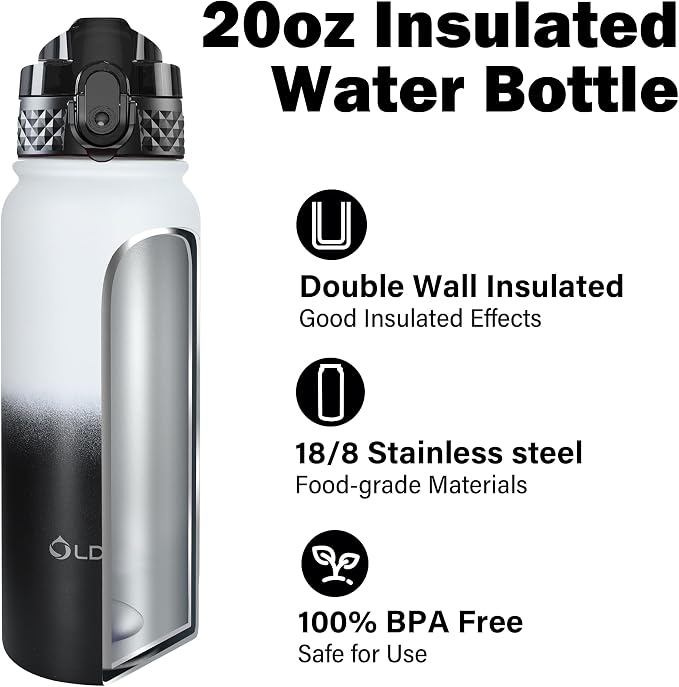 Oldley Insulated Water Bottle 20oz Water Bottles - Image 4