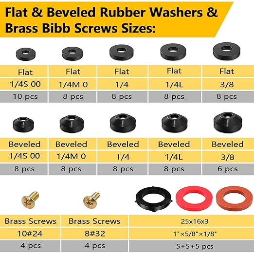 258 PCS Faucet Washers Assorted Kit - Image 2