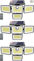 4500LM Solar Lights Outdoor, 4 Adjustable Heads Motion Sensor Lights, 3 Modes by omibeeSolarlightsoutdoor