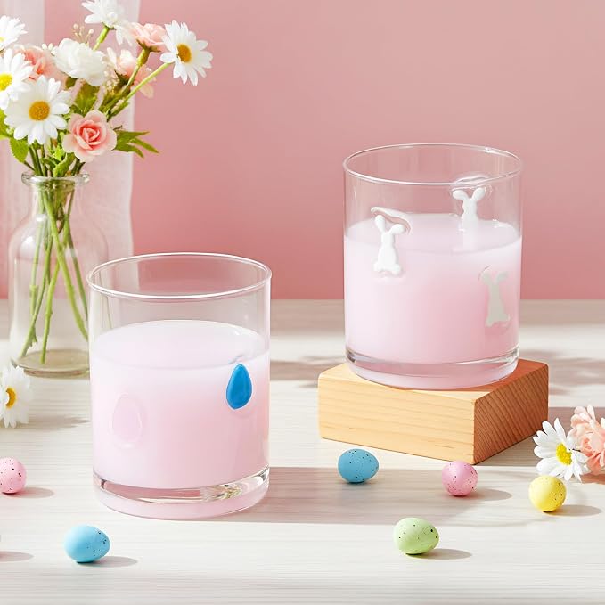 Skylety 2 Pcs Easter Icon Juice Glasses Bunny Drinking Cups Gifts Easter Rabbit - Image 6
