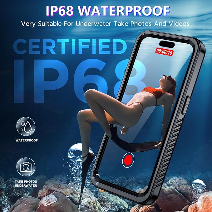 2025 New Designed for iPhone 15 Case Waterproof, Full Phone Case 6.1" - Image 3