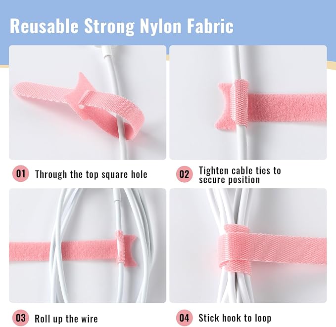 200PCS Cable Ties, 6 inch Multi-Colour Cable Ties - Image 5