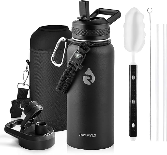 RAYMYLO Insulated Water Bottle 32 oz, Triple Wall Vacuum Stainless Steel by RAYMYLO