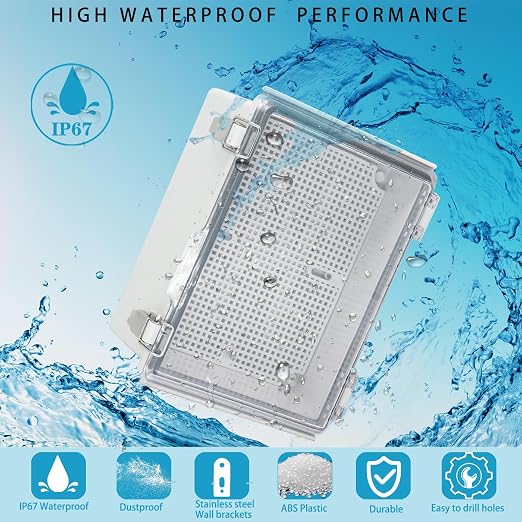 Waterproof Electrical Box with Mounting Plate, IP67 Junction Box Stainless - Image 2