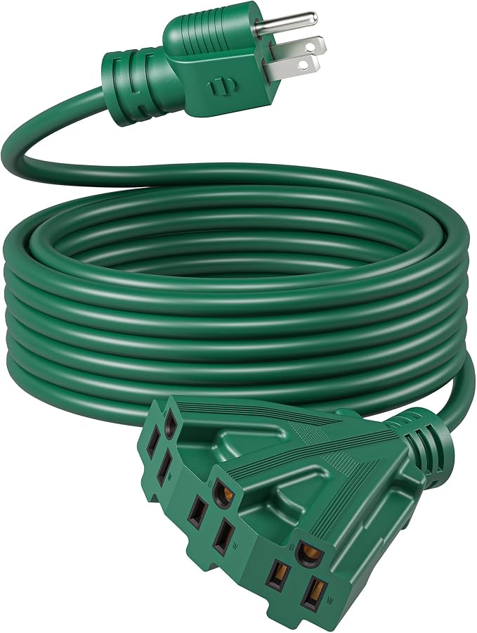 DEWENWILS 25FT Outdoor Extension Cord, Weatherproof 16/3 SJTW Power Cable by DEWENWILS