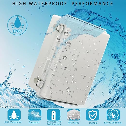 Waterproof Electrical Box with Mounting Plate, IP67 Junction Box Stainless - Image 2