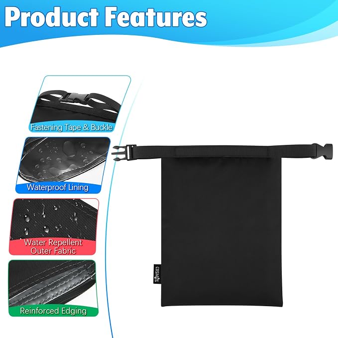 Cosmos 3 Pcs Waterproof Dry Bag, Mini Waterproof Pouch Portable Dry Sacks Small - Image 3