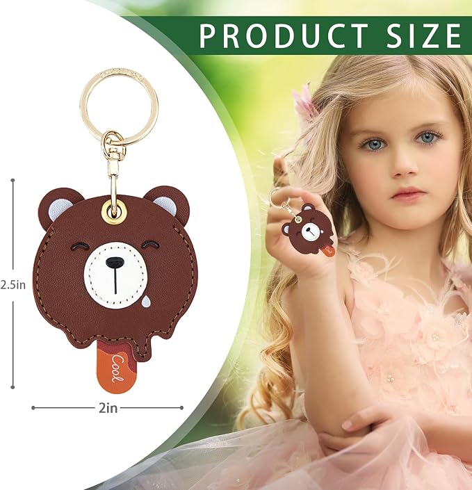 Leather Keychain Case Holder Compatible - Image 2