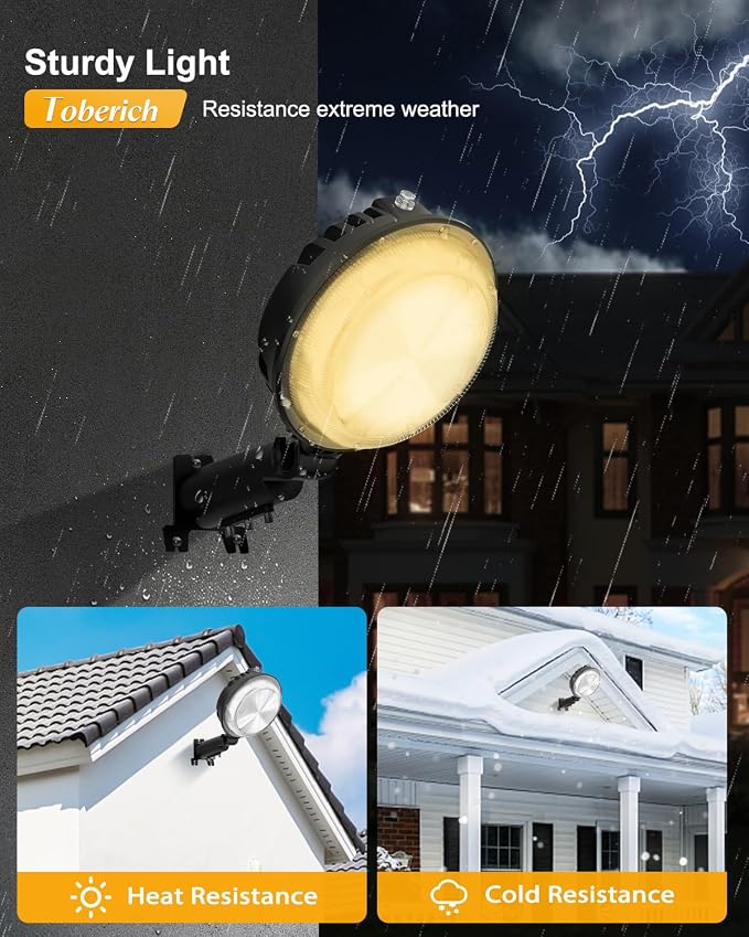 toberich LED Barn Light, 150W 20000LM Yard Area Lights Dusk to Dawn Outdoor - Image 4